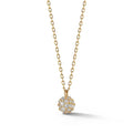 Fine Fashion 925 Silver 18K Gold Zircon Ball Pendant Necklace for Women Rhodium Plated Trendy Style Engagement Wedding Party