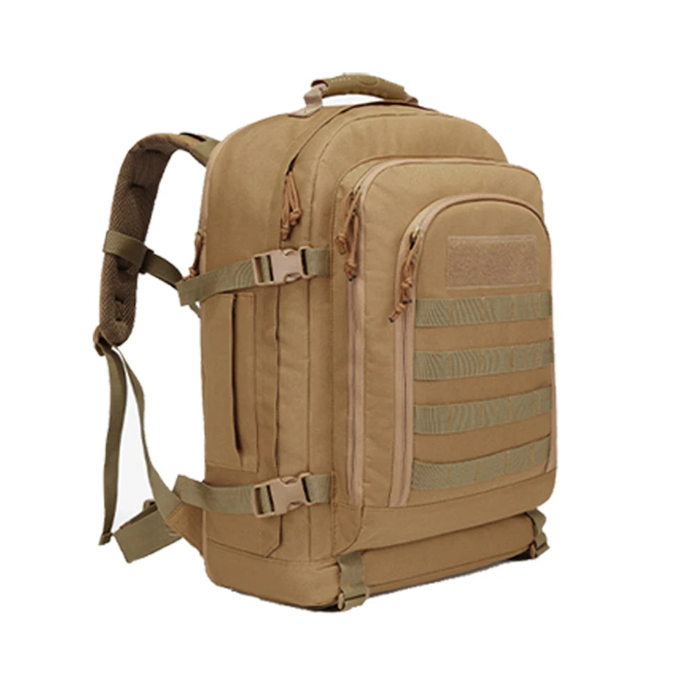 36-55L Camouflage Waterproof Tactical Backpack with MOLLE Durable Outdoor Hiking & CS Training for Hunting