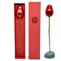 2025  New Rose Flower Jewelry PackagingLong Stem Rose Head Ring Box Metal Gift Box for Wedding Valentine's Day Gift