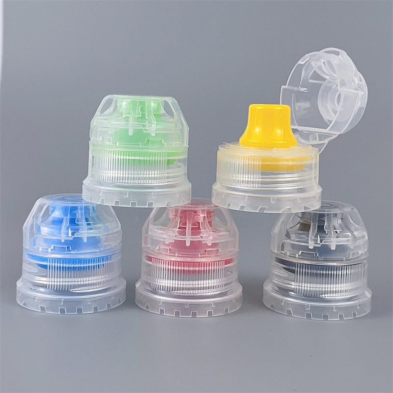 28 mm 1881 28 mm 1810 Anti-theft Water Bottle Cap Free Sample Colorful Dispenser Flip Top Cap Honey Sauce Jam Water Seal Cap