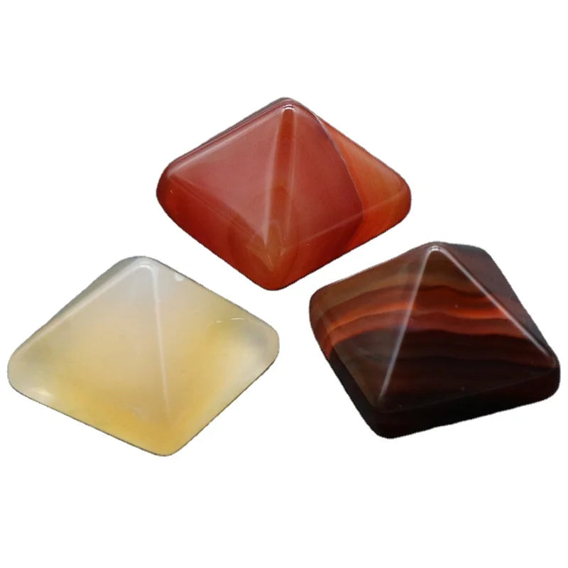 DIY Wholesale Energy Crystal Pyramid Aura Chakra Healing Natural Carnelian Pyramid Art Gemstone Ornaments