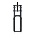 No Logo Thru Axle 15*150mm Straight Aluminum Double Crown Air Fork 26 Inch 190mm Travel Rebound Adjustment Disc Brake Compatible