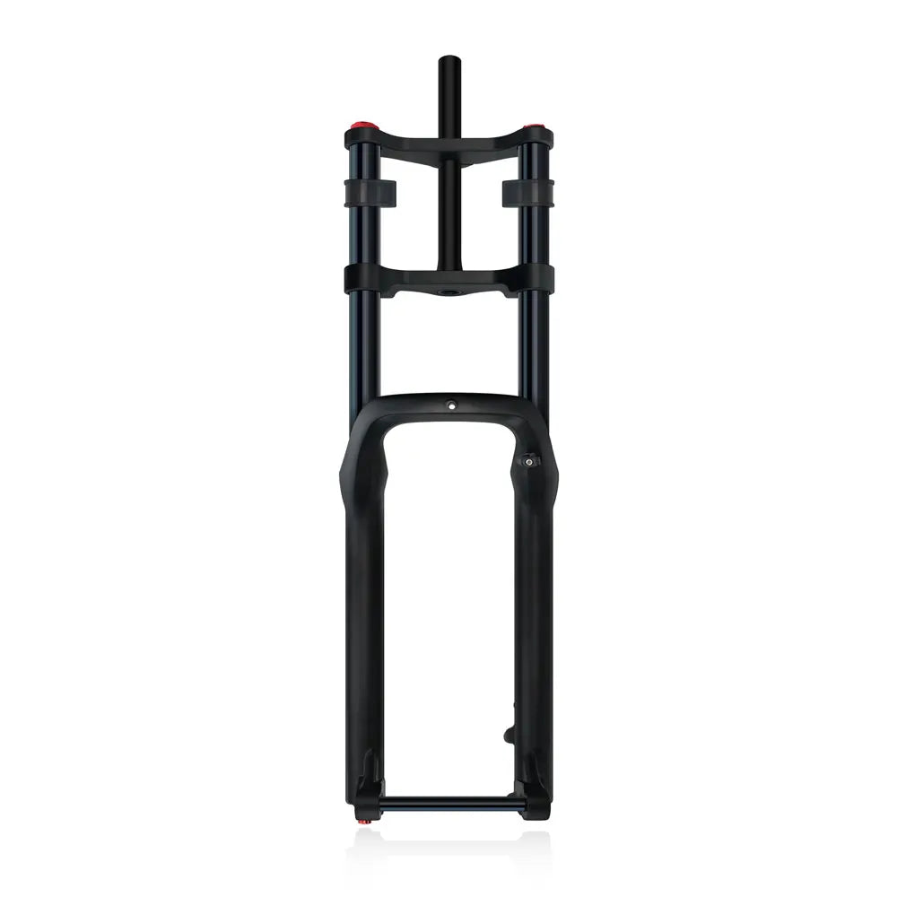 No Logo Thru Axle 15*150mm Straight Aluminum Double Crown Air Fork 26 Inch 190mm Travel Rebound Adjustment Disc Brake Compatible