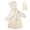 Kids Waterproof Rainbow Raincoat Quick-Dry Windproof Breathable Children's Rain Jacket with Big Brim Storage Bag
