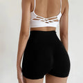 High Waist Seamless Abdomen Control Scrunch Butt Sports Shorts Lightweight Running Yoga Fitness Leggings Shorts for Women