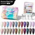 JTING New Year Arrival 24Colors Shell Pearl Gel Polish Collection Creative Effect Thread Pearl Gel Nal Polish Set OEM