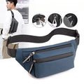 Casual Simple Multiple Layers Chest Bags for Men High Capacity Solid Color Women's Waist Bag Travel Waterproof Female Handbags