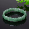 Wholesale Green Jade Jadeite Jasper Jade Elastic Bracelet Charm Bamboo Bangles for Men Women Gift
