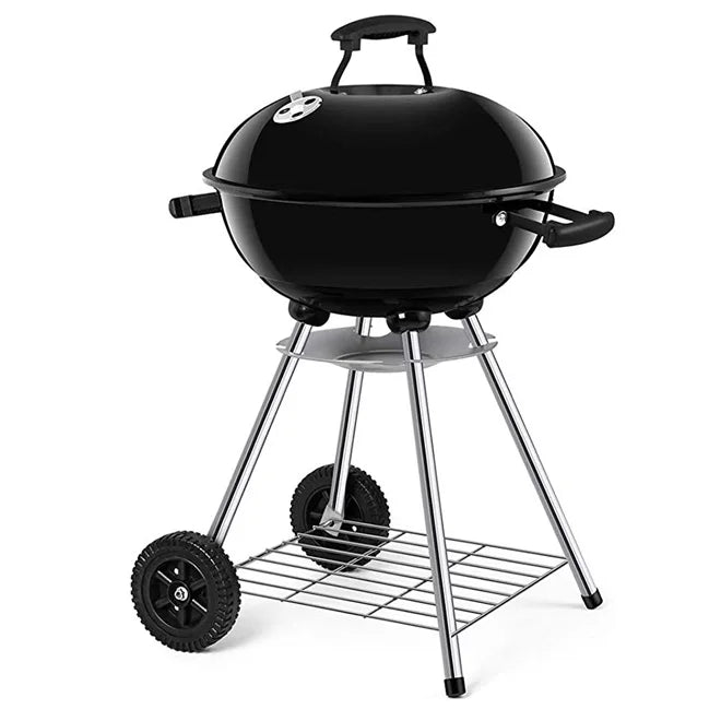 Wholesale 22 Inch Round Kettle Charcoal Grill Portable Backyard Steel BBQ Oven With Wheels for Camping Picnic Party