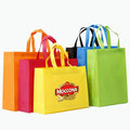 Customizable Striped Pattern Expedited Reusable Non-Woven Shopping Bag with Heat Transfer LOGO for Promotions