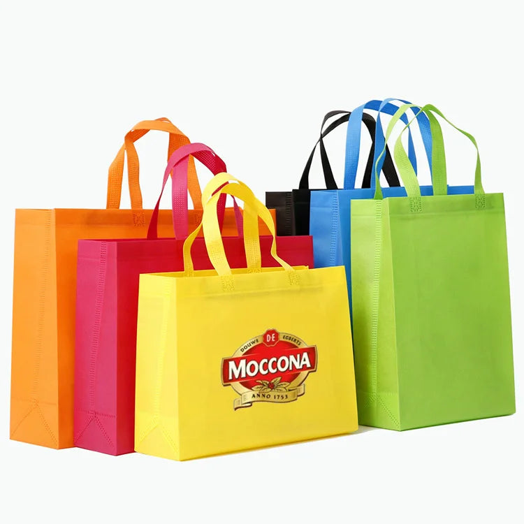 Customizable Striped Pattern Expedited Reusable Non-Woven Shopping Bag with Heat Transfer LOGO for Promotions