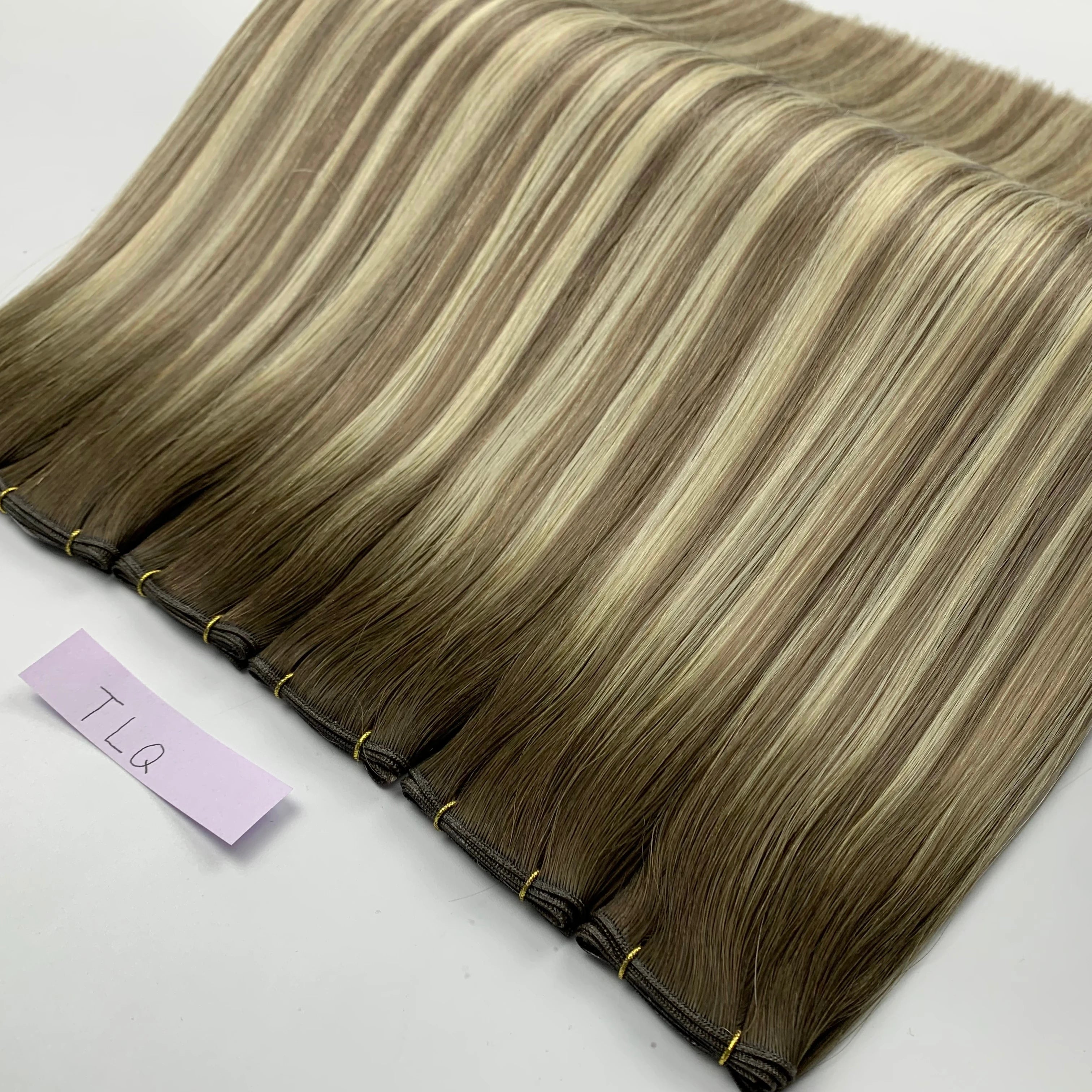 European Cuticle Aligned Virgin Remy Thin Invisible Weft Hair Extensions in the Stock Ombre Human Hair Genius Weft