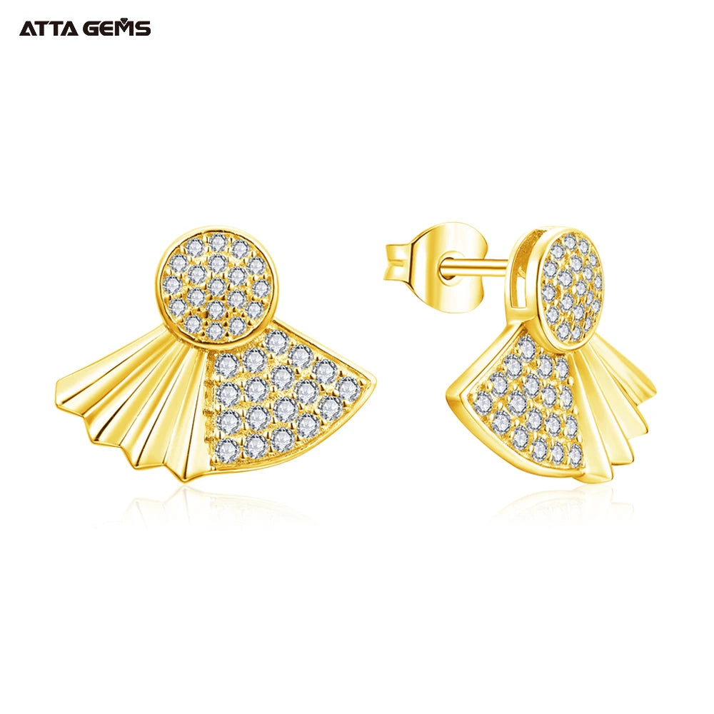 Luxury Jewelry Earrings Fashion Design D Color VVS Moissnite 925 Sterling Silver Studs Earrings High Quality