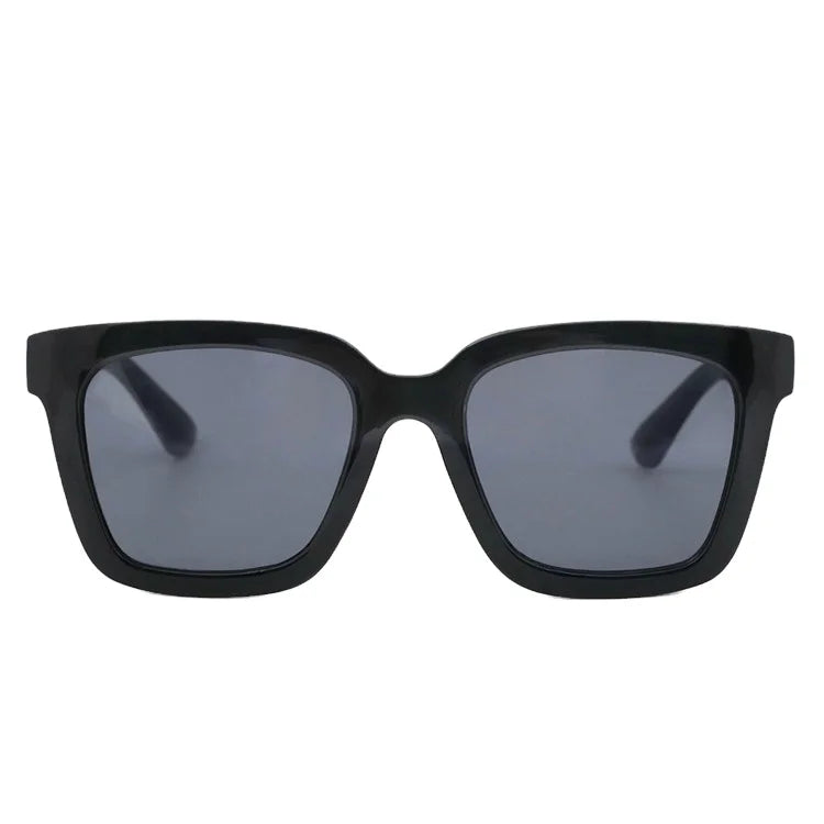 VIFF HP20885 Custom Logo Womens Sun Glasses Lentes De Sol Wholesale UV400 Retro Square Black Sunglasses