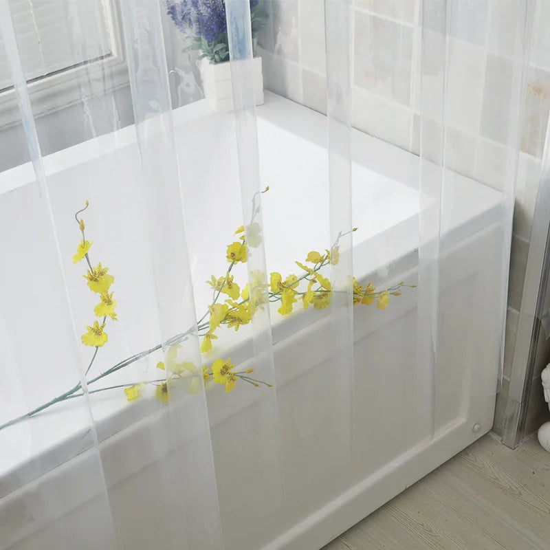 Factory Price Waterproof Shower Curtain Liner 180x180CM Lightweight for Bathroom Clear Curtain Rooms PEVA Bath Curtains