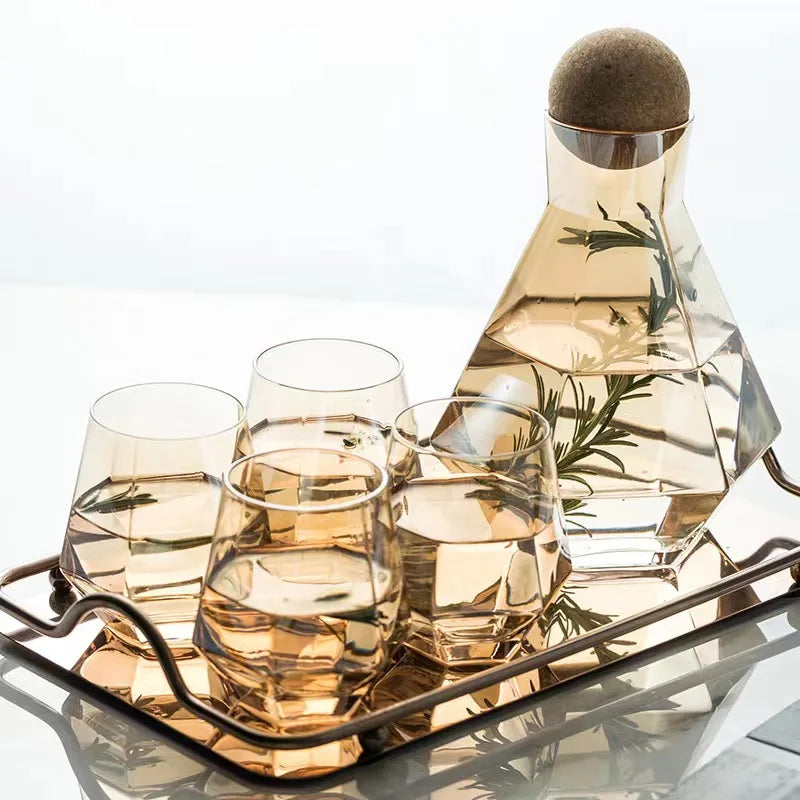 1300ml HotCold Water Jug Juice and Iced Tea Beverage Carafe Glass Water Pitcher