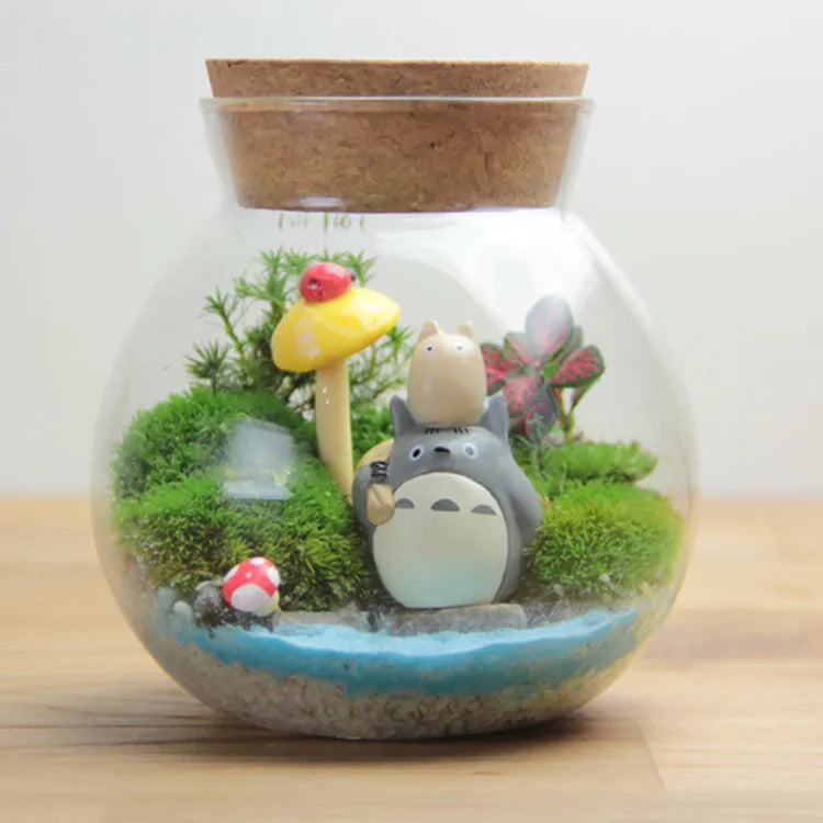 Wholesale Home Accessories Round Glass Plant Terrarium Containers With Cork Lid