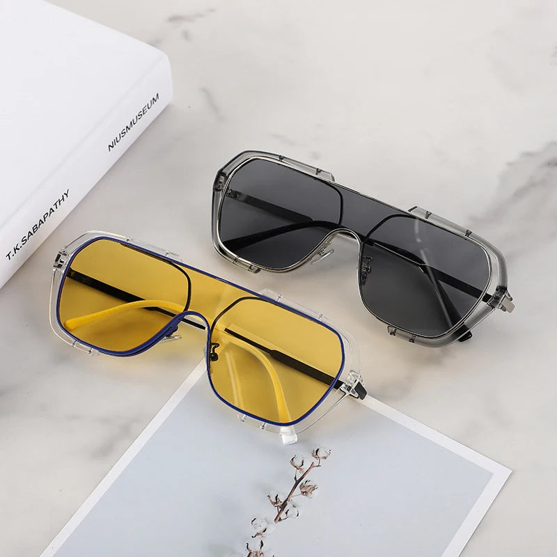 Sunray Glass Fashion Trendy Colourful Driving Outdoor One-Piece Frame UV400 Sunglasses for Men and Women