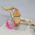6ml Empty Wooden Cover Car Perfume Glass Bottle Essential Oil air Freshener Diffuser Bottle Car Aromatherapy Hanging Bottle