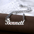 Stainless Steel Personalized Name Plate Necklace Gold Cuban Link Chain Name Necklaces Custom Jewelry