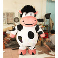 MOQ 1PC Inflatable Cartoon Cow Mascot Costume with Inside Cool Fan Customizable Size & Color for Adult Unisex Promotion Use