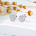 Iced Out Cluster Stud Earring Mossanite Hiphop Jewelry 925 Sterling Silver Gold Plated VVS Moissanite Diamond Screw Back Earring