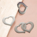 New Stainless Steel Hollowed Out Heart-shaped DIY Fashion Customizable Engraved Pendant Accessories