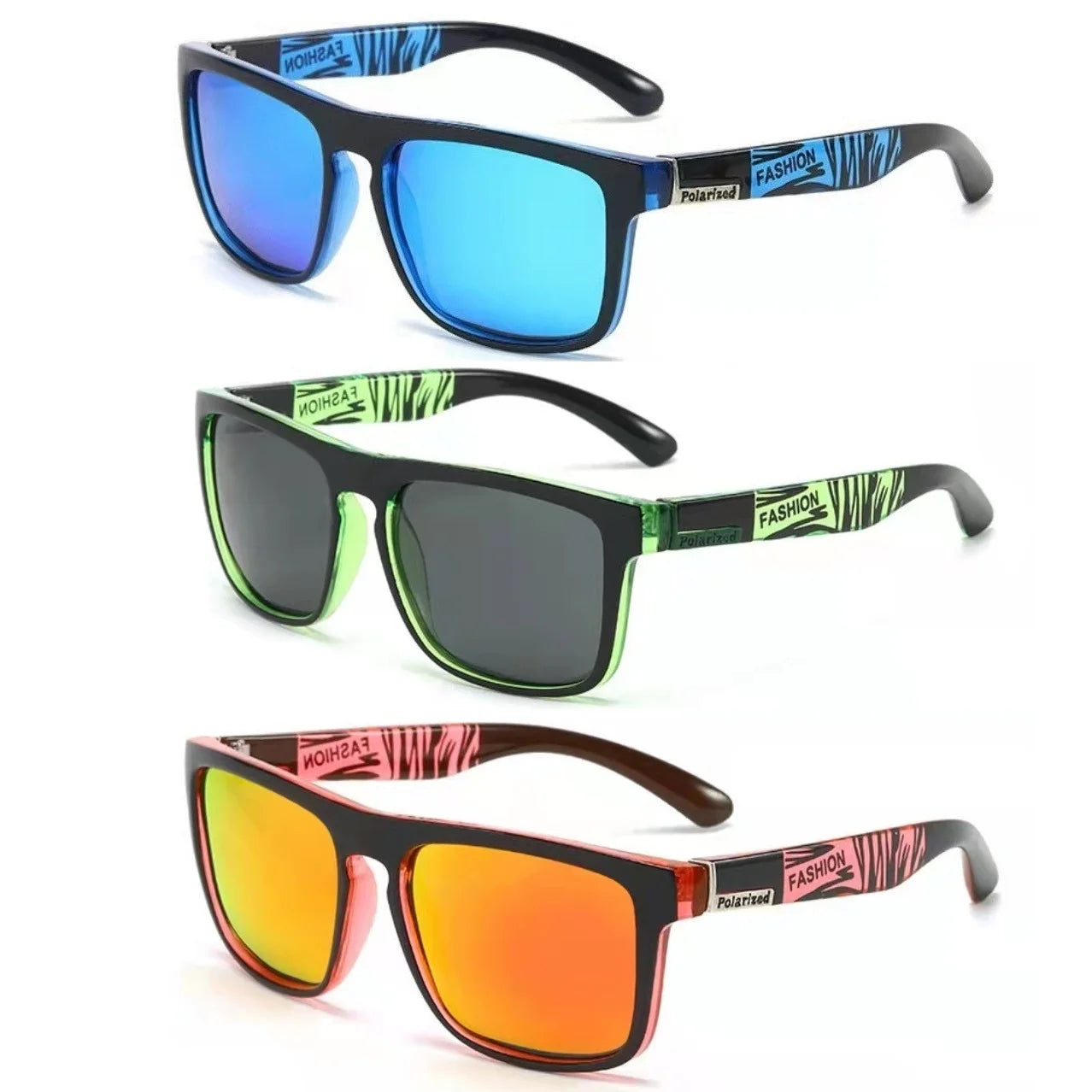 Wholesale Custom Logo Men Fashion Sports Polarized Sunglasses Square Sun Glasses UV400