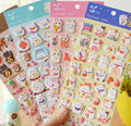 3D Cartoon Animal Fortune Cat Foam Sticker Children's Puzzle Kindergarten Award Sticker Korean Sticker