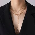 Autumn Winter Fashion Y-shaped Tassel Sweater Chain Female Long Freshwater Pearl Necklace