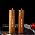 Adjustable Coarseness Refillable Hand Spicies Acacia Wood Manual Spice Salt Pepper and Salt Grinder Mill Peppermill Set