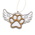 Christmas Hanging Gifts Decoration Wooden Memorial Dog Paw Ornaments for Pets Lover Gifts