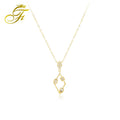 18K Solid Gold Necklace with Link Chain Famous Brands' Personalized Choker Jewelry Making Necklace Wholesale