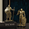 Armour Men's Resin Crafts Arts Statue Christian Home Decor Christian Knight Sculpture Anime Animal Painted Figurine for Souvenir