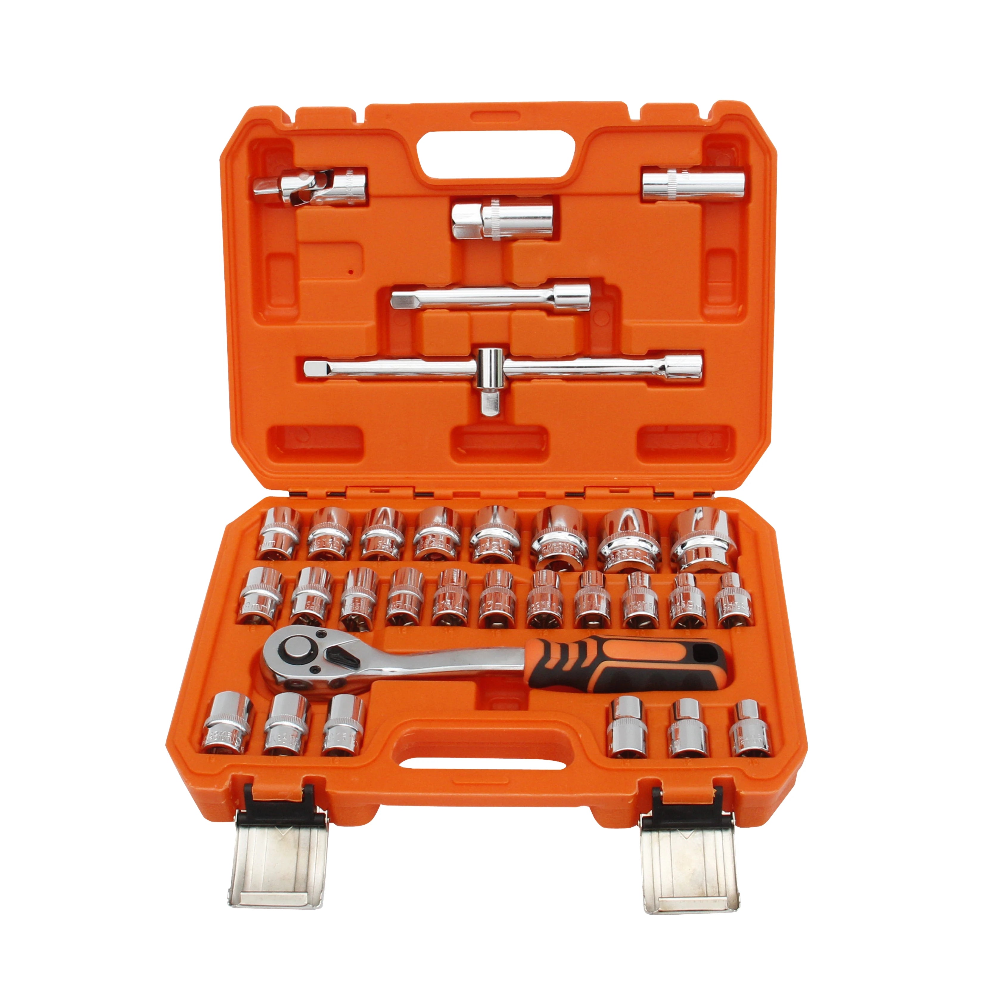2022 Multi Function 1/2" S2 Wrench 32pcs Tool Sets Car Tool Kit Tool Set Box Socket Screw Ratchet Wrench Set