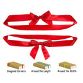 Pre-Tied Elastic Satin Packing Ribbon Bows Red Christmas Loop/Gift Wrapping Ribbon Bows Gift Bows Package Bows Ribbon Bows