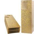 Wholesale Custom Printed Eco Gold Cardboard Luxury Gift Christmas Packaging Carry Bottle Shape Paper Wine Bags