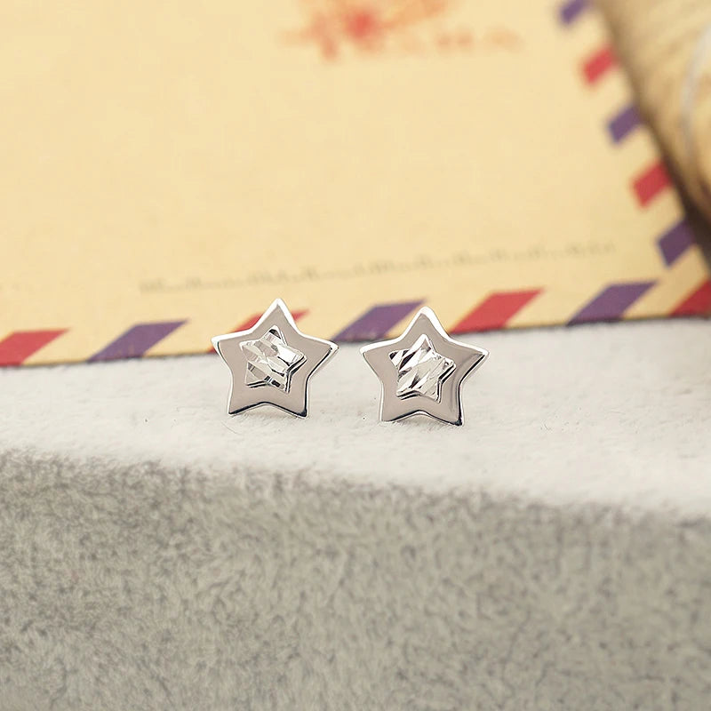 Birthday Small Wholesale Lot Earrings S925 Sterling Silver Inspired Star Studs and Moon Earrings
