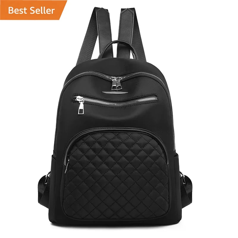 Women Classic Modern Stylish Designed Rucksack Lightweight Waterproof Shoulder Bag with Zipper Closure Backpack