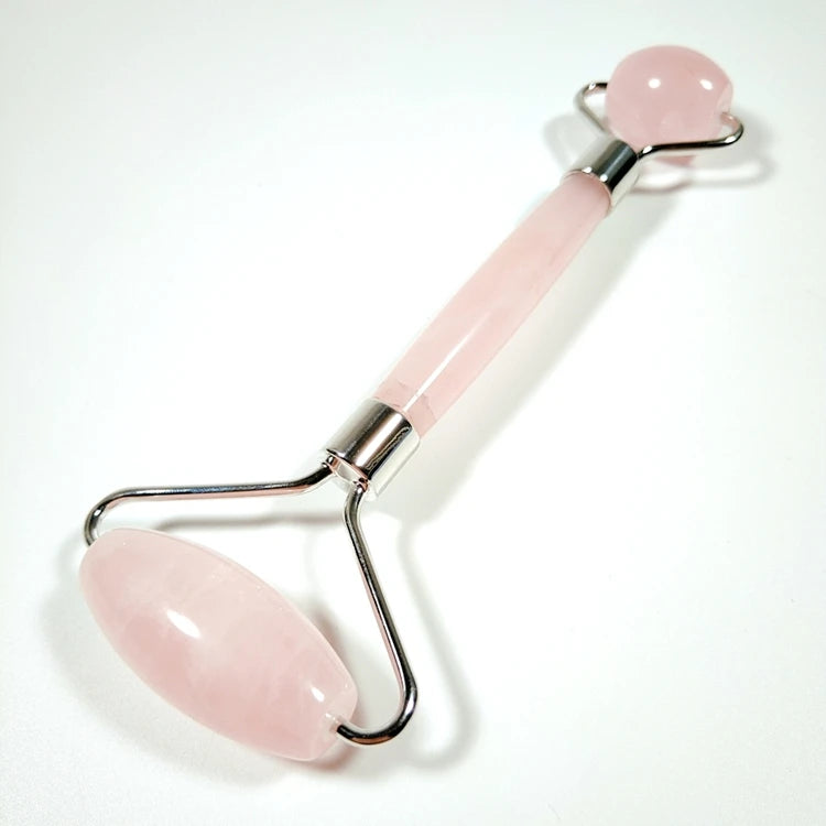 Diy Hot Selling OEM Private Label Wholesale Metal Welded Natural Rose Quartz Pink Jade Beauty for Face