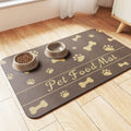 Collapsible Super Absorbent Dog Placemat with Quick Dry Pet Feeding Mats Waterproof Rubber Backing for Food and Water Bowl