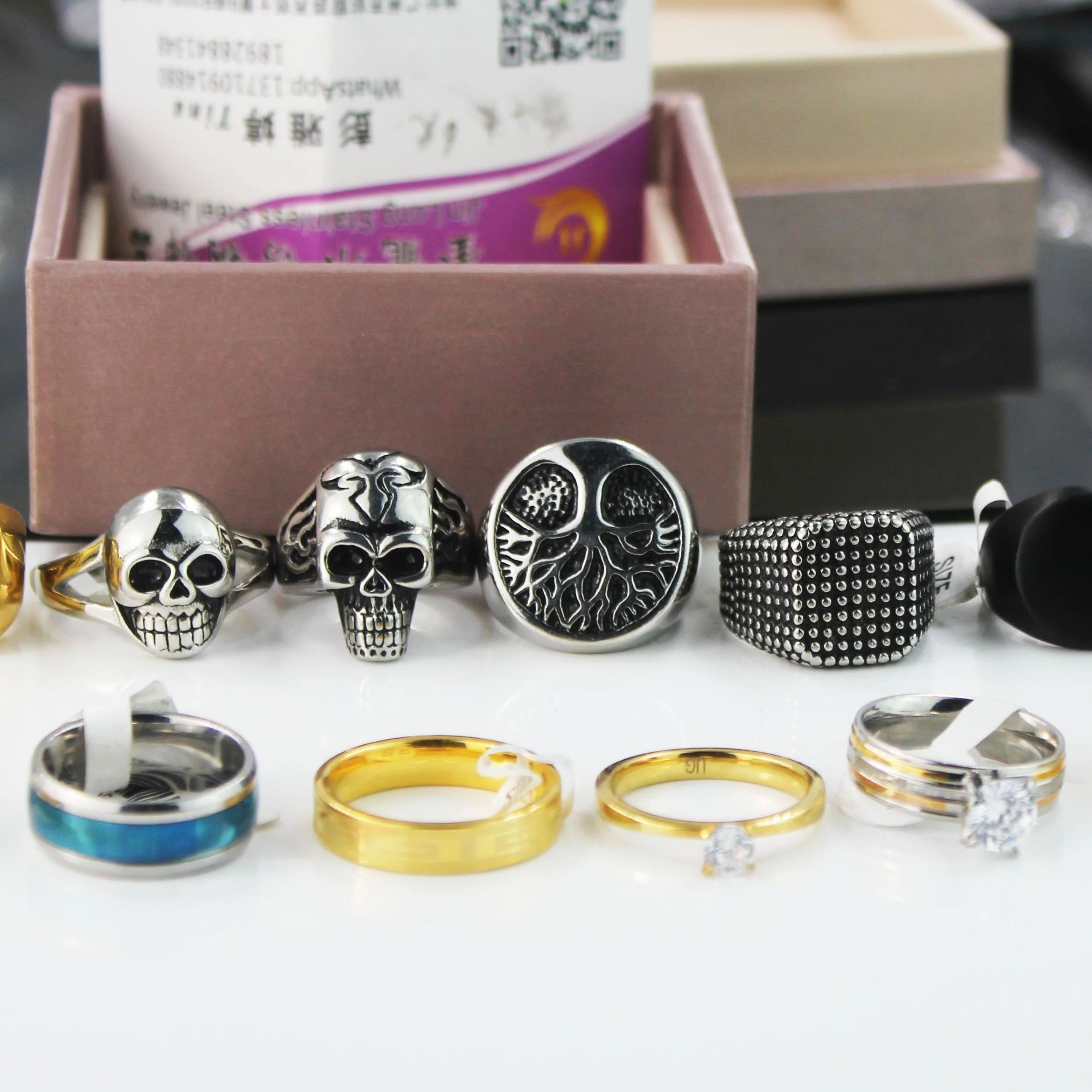 BMZ 2026 Factory Order Price New Style  Multi Options Stainless Vintage Men Ring
