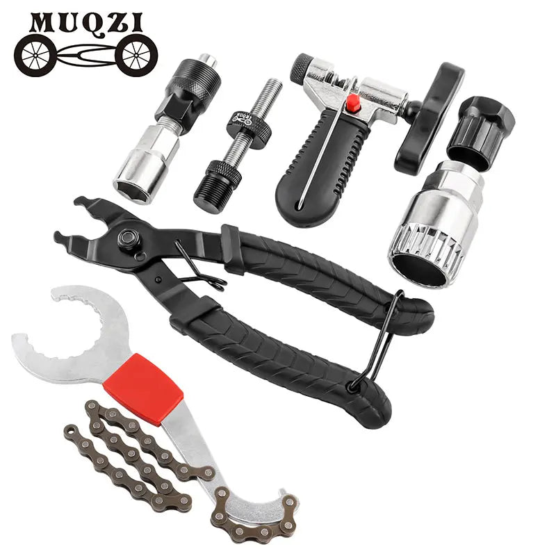 MUQZI Bicycle Repair Tool Set Chain Freewheel Wrench  Bottom Bracket Remover Wrench Crank Tools