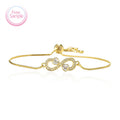 SSeeSY Pulsera Gold Plated Custom Copper Chain Zircon Heart Brass Bracelet Fashion Jewelry Valentines Day Gift for Women Girl