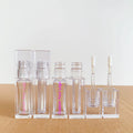 LZ Pack Stock 100pcs Square Transparent 4.5ml 10ml Empty Liquid Lipstick Tube Custom Logo  Lip Gloss Tubes Packaging