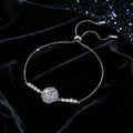 High-end Temperament Sunflower Adjustable Bracelet D Colour Moissanite S925 Sterling Silver Bracelet for Women