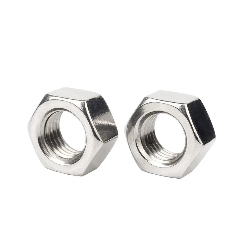 Silvery DIN934 Hexagon Nut M3.5 Hexagonal Nut Plain 304 Stainless Steel Hex Nut