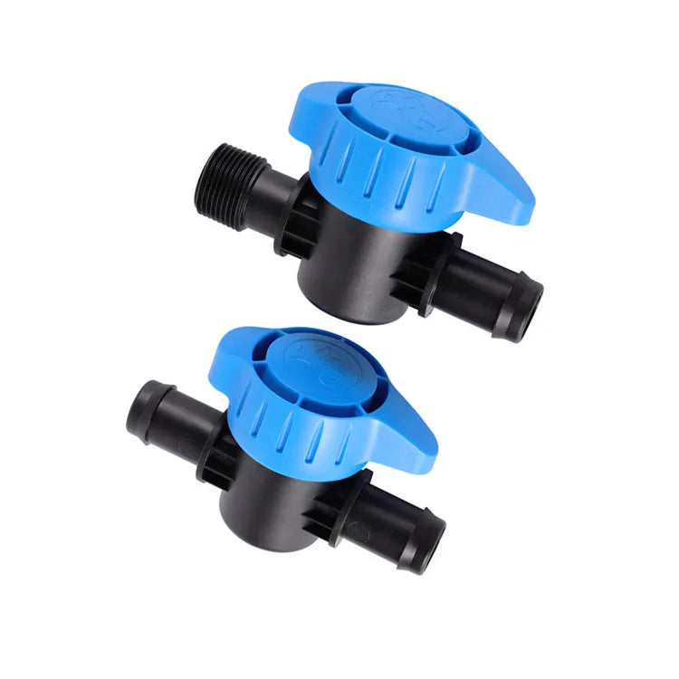 8 mm Plastic Micro Irrigation System Barbed Valve Mini Irrigation Valve