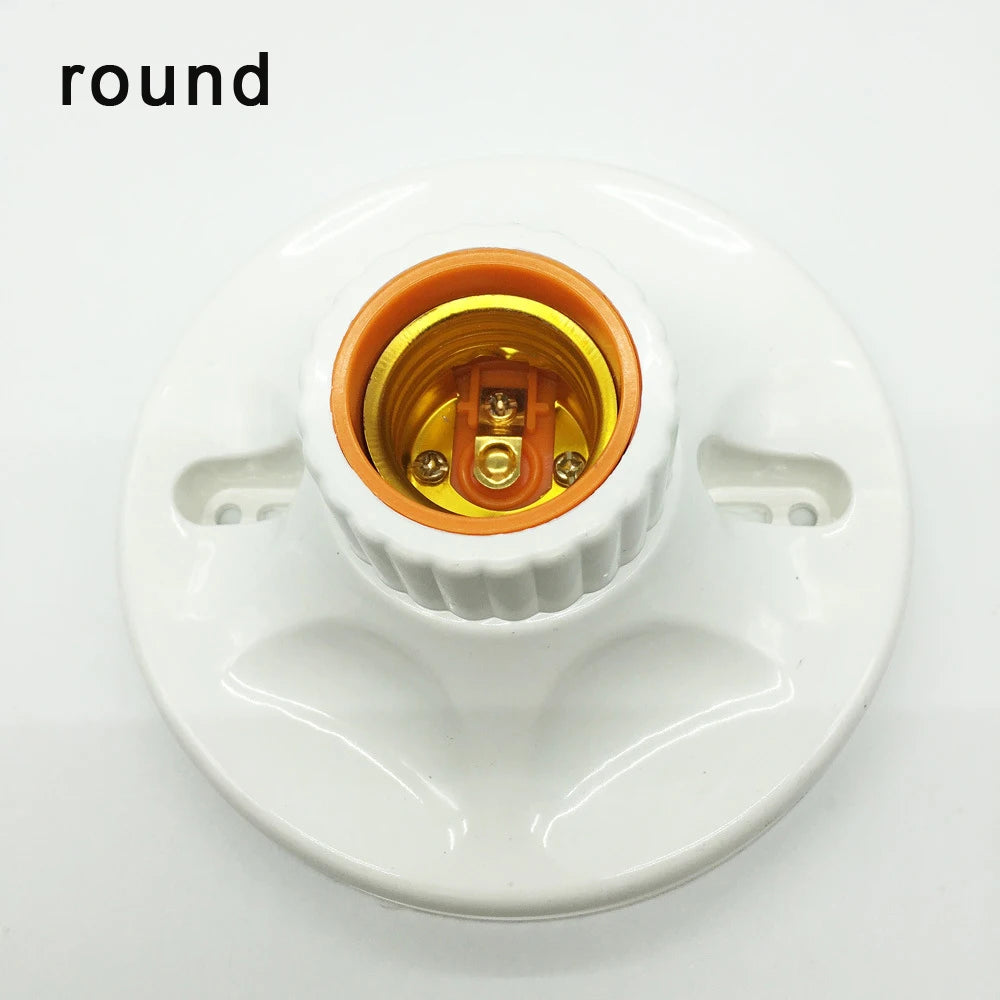 E14 Black White 6A 220V Conversion Flat Lamp Holder Lamp Switch Environmental Protection PBT Big Screw to Small Screw