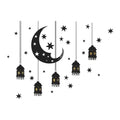 Ramadan Decor Moon Star Chandelier Self Adhesive PVC Wall Stickers Muslim Festive Home Decorations for Middle East Wall Sticker